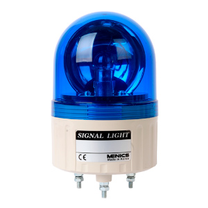 7c93d44ec26692d4be46c55b6dd02a57.jpg ASG-02-B Сигнальный маяк d=86?131мм, монтаж на шпильках 3?M4, модуль с лампой накаливания (BA15S) вращающегося свечения: синий, питание 24VAC/DC, IP42